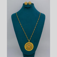 Mahavir Dye Gold Plated Designer Chain Pendant Set (Pack of 6)