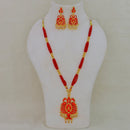 Mahavir Dye Meenakari And Pearl Chain Pendant Set 
