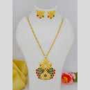 Mahavir Dye Gold Plated Meenakari Designer Chain Pendant Set (Pack of 6)