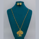Mahavir Dye Gold Plated Meenakari Designer Chain Pendant Set