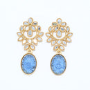 Corbeda Fashion Gold Plated Mirror Dangler Earrings