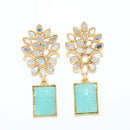 Corbeda Fashion Gold Plated Mirror Dangler Earrings