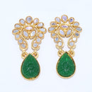 Corbeda Fashion Gold Plated Mirror Dangler Earrings