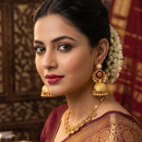 Wearhouse Fashion Classy Pota Stone And Pearl Jhumki Earrings