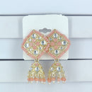 Corbeda Fashion Gold Plated Kundan And Beads Jhumki Earrings