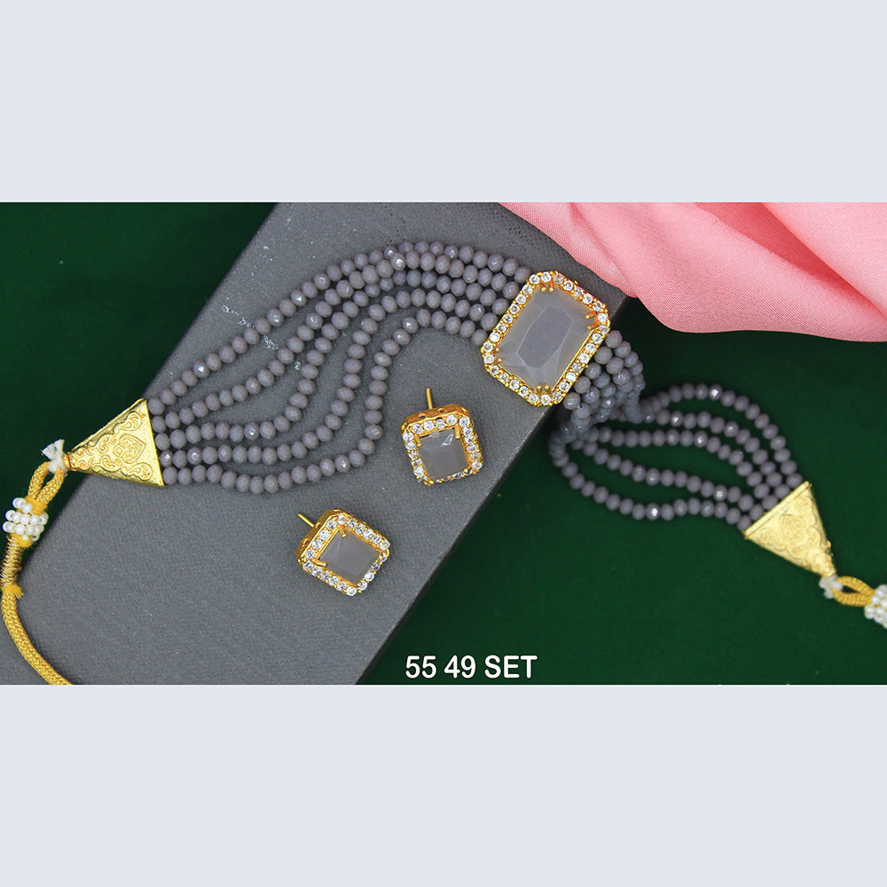 Mahavir Gold Plated Choker Necklace Set
