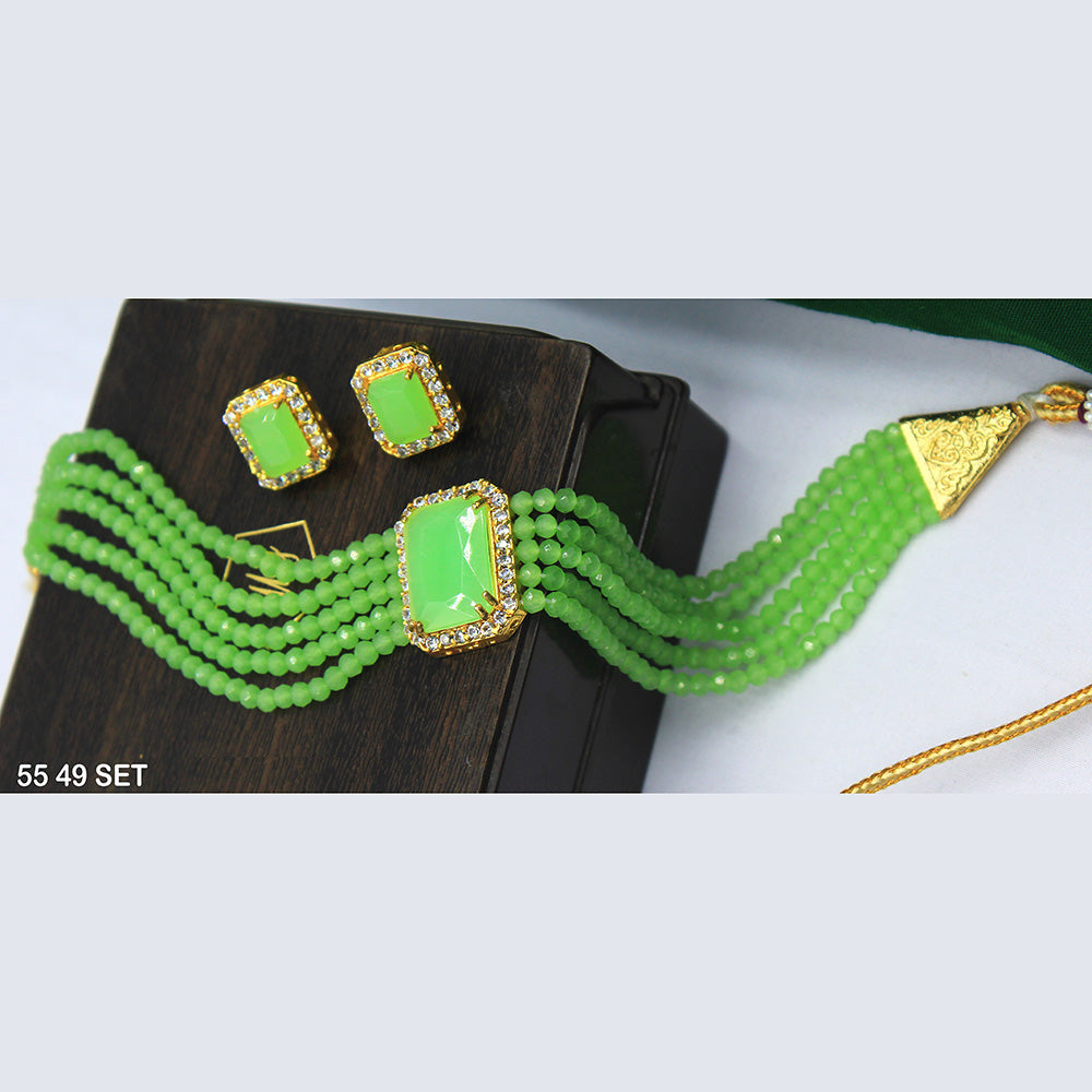 Mahavir Gold Plated Choker Necklace Set