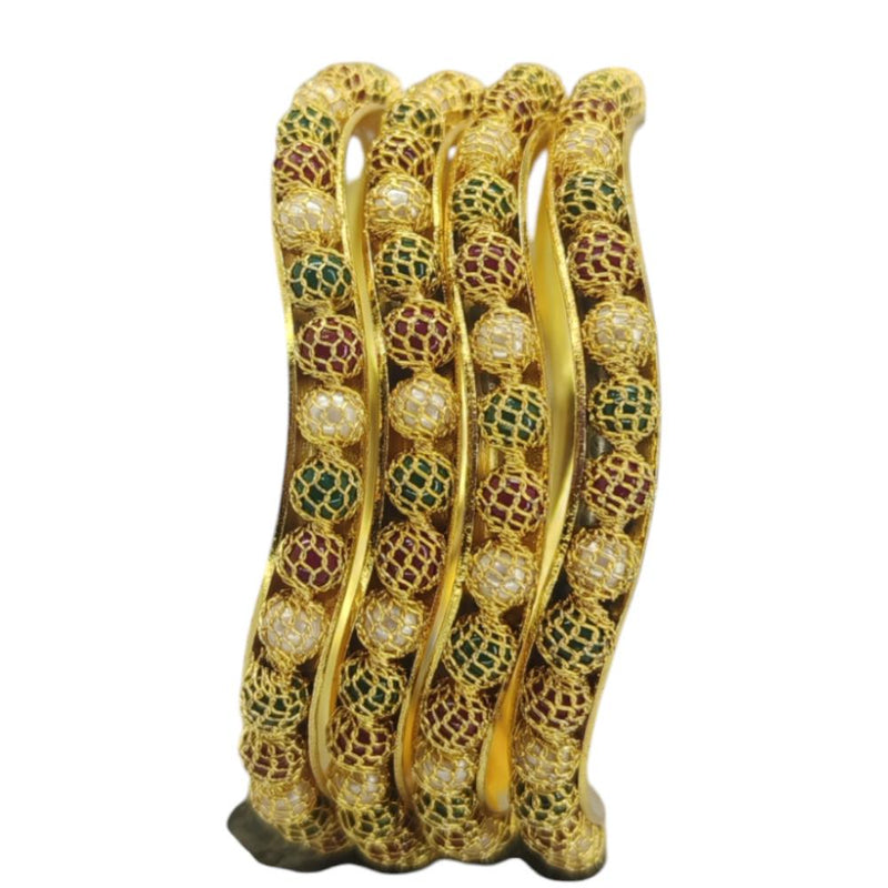 Amity Arts Gold Plated  Bangle  (4 Piece)