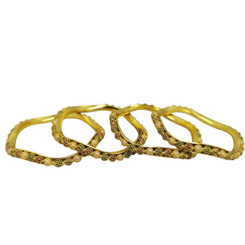 Amity Arts Gold Plated  Bangle  (4 Piece)