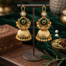 Wearhouse Fashion Classy Pota Stone And Pearl Jhumki Earrings