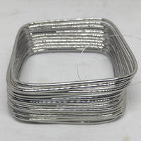 Shree Asha Bangles Oxidised Silver Plated Square Bangles Set