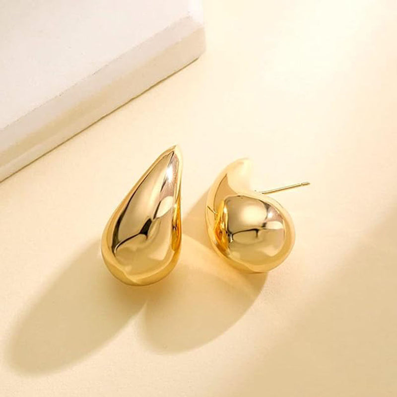 Subhag Alankar Water Drop/Tear Drop Gold Stud For women and girls