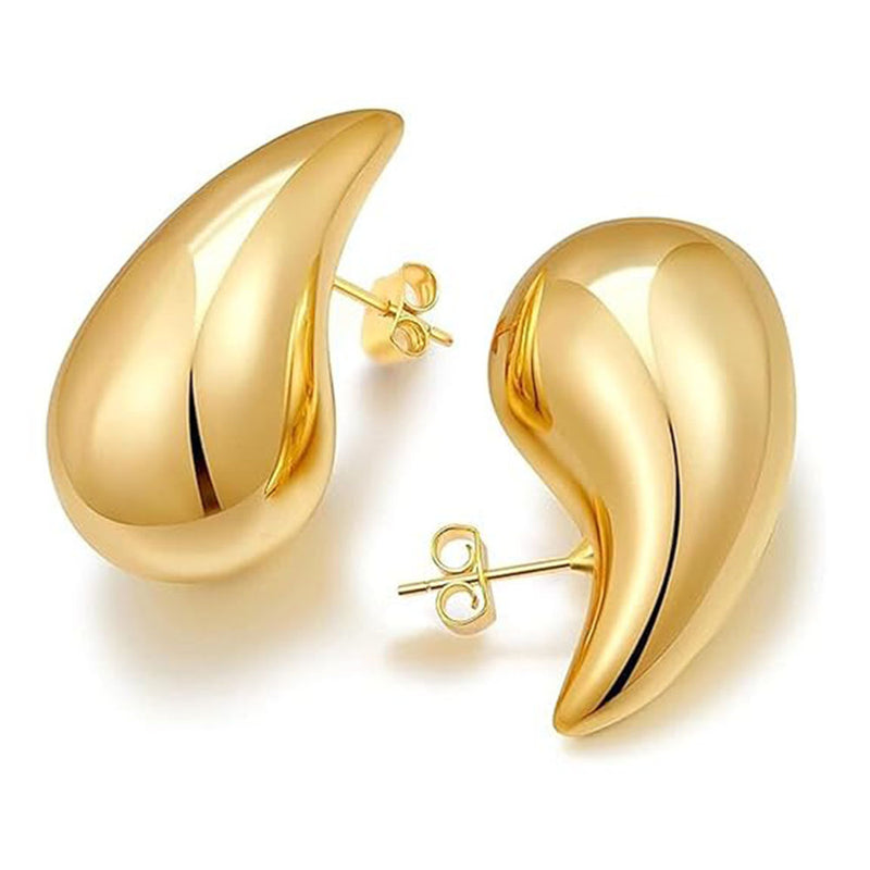 Subhag Alankar Water Drop/Tear Drop Gold Stud For women and girls