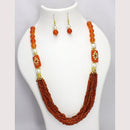 Mahavir Gold Plated Long Necklace Set