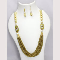 Mahavir Gold Plated Long Necklace Set