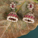 Saloni Fashion Jewellery Delightful Oval Shape Brown Uncut Kundan Stone Antique Gold Plated Jhumki Earring For Women and Girls