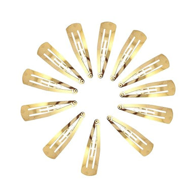 HP HIGH PROFILE Gold Tic Tac Hair Clips Made As Korea Korean and Hair Accessories Golden Color Tic Tac Clips for Women and Girls (Pack of 24)