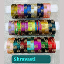 Chitra Bangles Multi Color Glass Bangle (12 Piece In 1 Box)