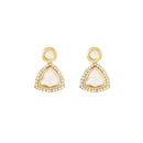 Wearhouse Fashion Gold Plated Austrian Stone Dangler Earrings