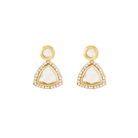 Wearhouse Fashion Gold Plated Austrian Stone Dangler Earrings
