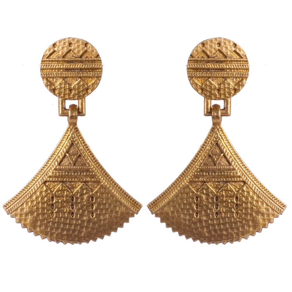 Wearhouse Fashion Gold Plated Dangler Earrings