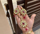 FS Collection Gold Plated Kundan Choker Necklace Set