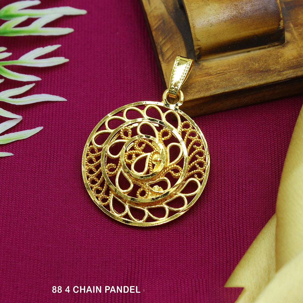 Mahavir Dye Gold Chain Pendant