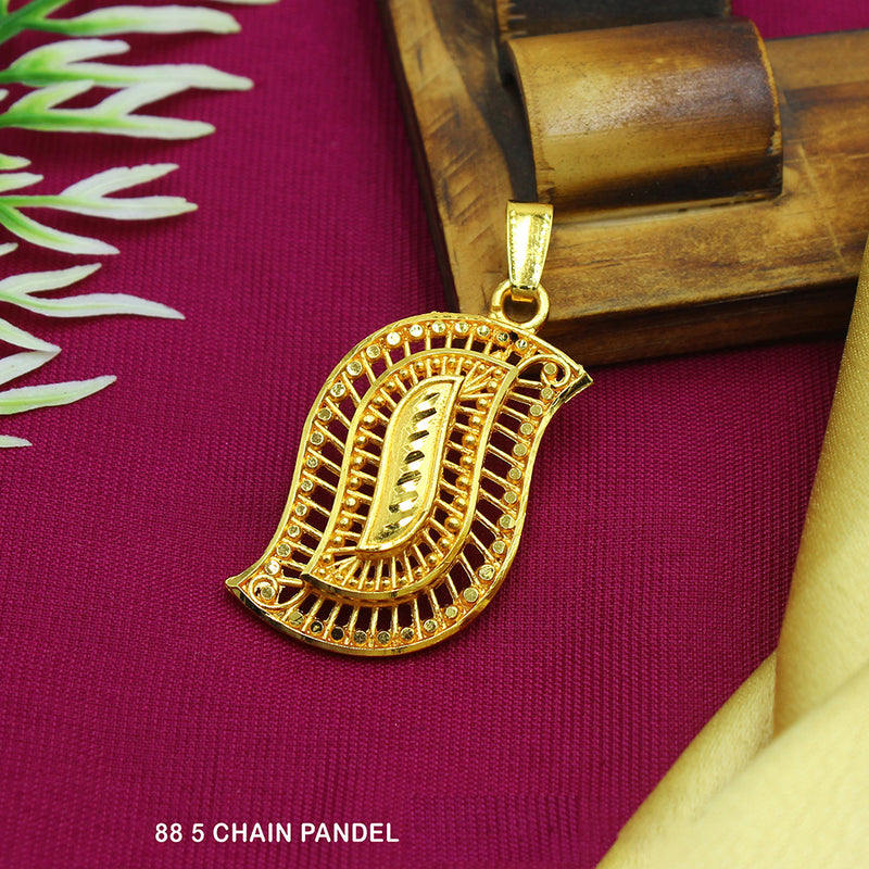 Mahavir Dye Gold Chain Pendant