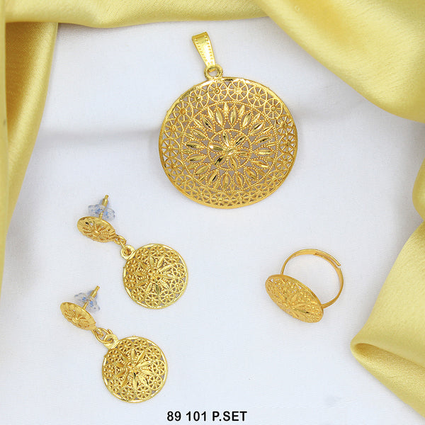 Mahavir Gold Plated Combo Set