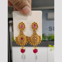 Wearhouse Fashion Shine In Style Pota Stone And Pearl Dangler Earrings