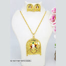 Mahavir Gold Plated Chain Pendent Set