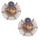 Wearhouse Fashion 2 Tone Plated Dangler Earrings