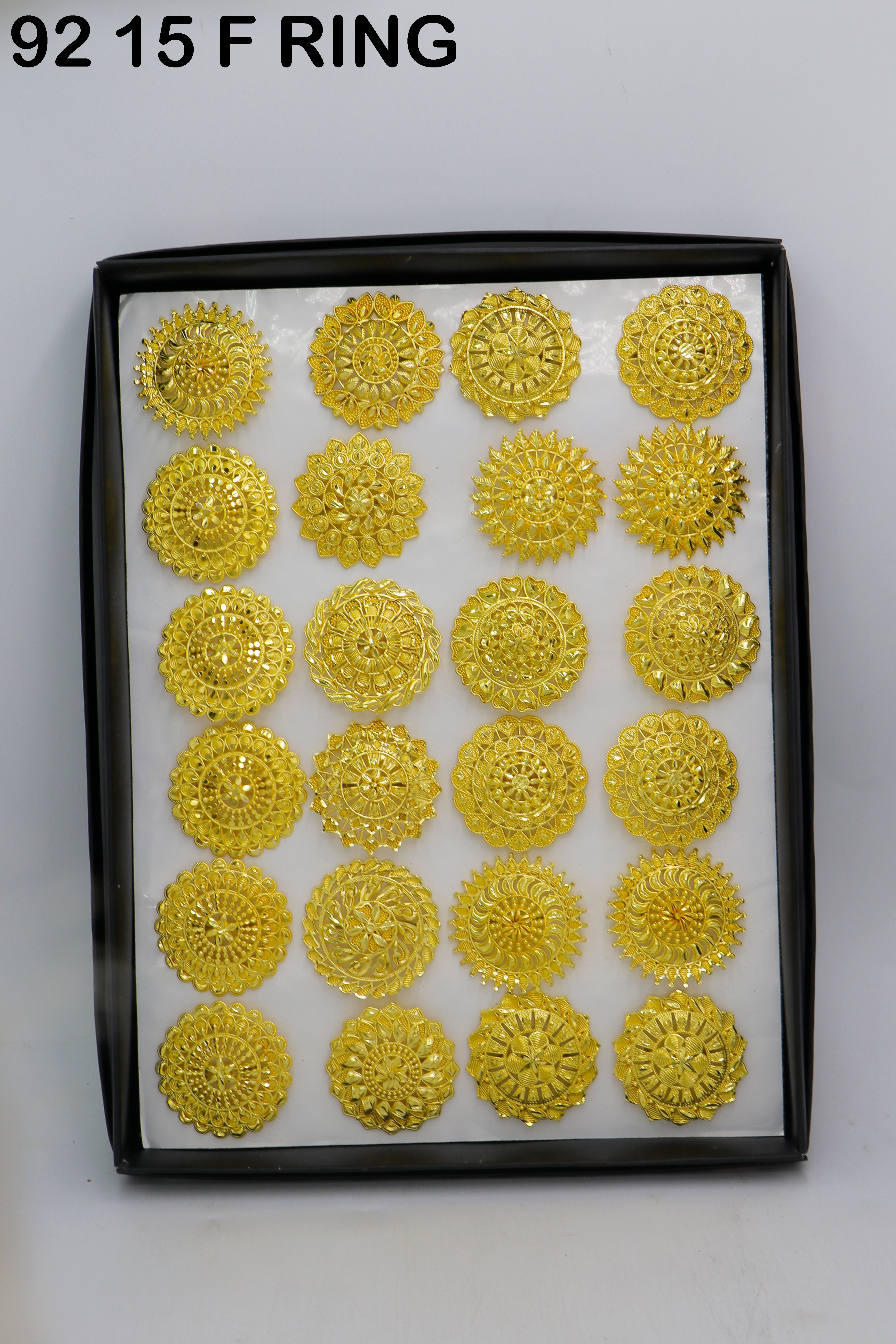 Mahavir Elegant Gold Plated Ring For Women (Assorted Design) (Pack of 24)