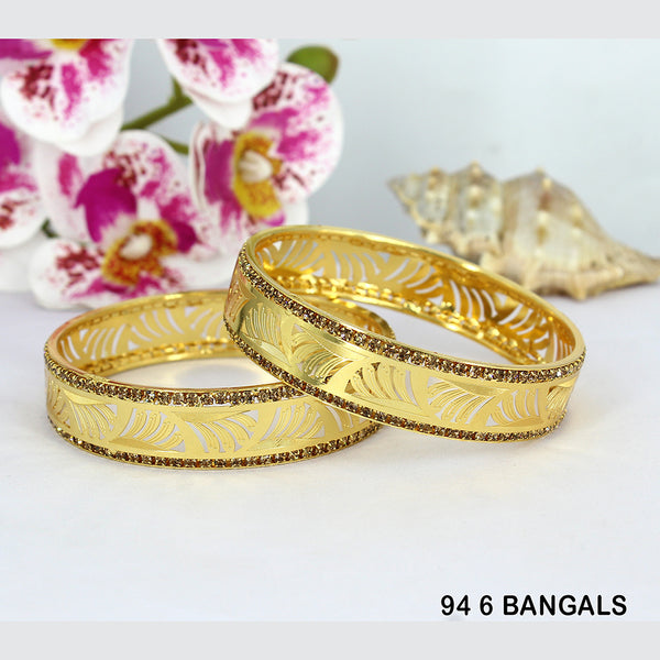 Mahavir Gold Plated Bangles Set