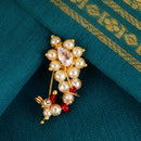 Saloni Fashion Jewellery Traditional Beautiful Oval Shape Gold Plated Combo Set of 2 Maharashtrian Nosepin / Nath Without Piercing For Women and Girls