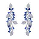 Asmitta Silver Plated AD Dangler Earrings