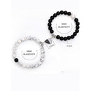 Asmitta Unisex - Rhodium Plated Couple Bracelets