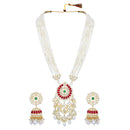 Asmitta Gold Plated Kundan Long Necklace Set