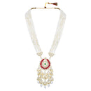 Asmitta Gold Plated Kundan Long Necklace Set