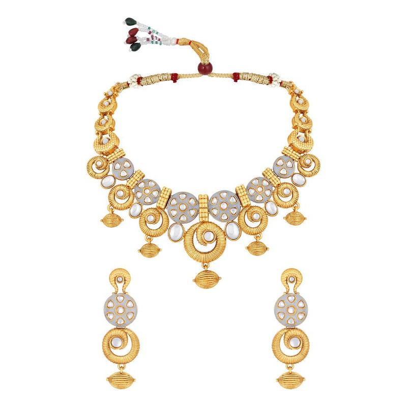 Asmitta Kundan And Meenakari Necklace Set