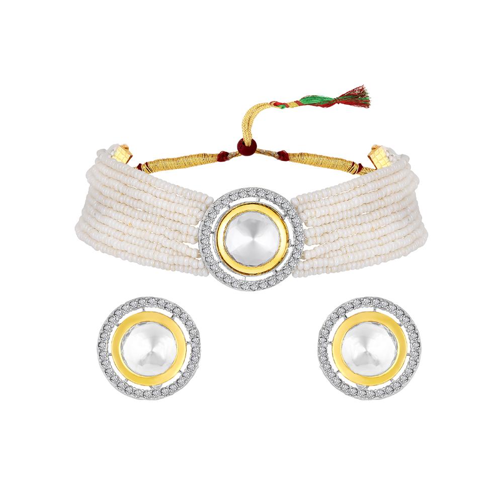 Asmitta Gold Plated Choker Necklace Set