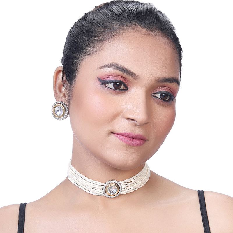 Asmitta Gold Plated Choker Necklace Set