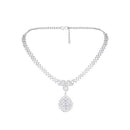 Asmitta Silver Plated AD Stone Necklace Set