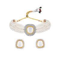 Asmitta Gold Plated Kundan Choker Necklace Set