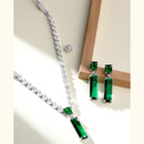 Asmitta Silver Plated AD Necklace Set