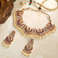 Asmitta Kundan And Meenakari Necklace Set