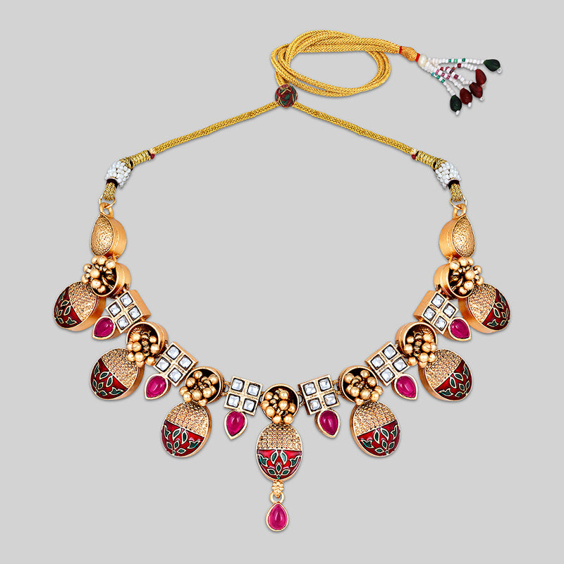 Asmitta Kundan And Meenakari Necklace Set