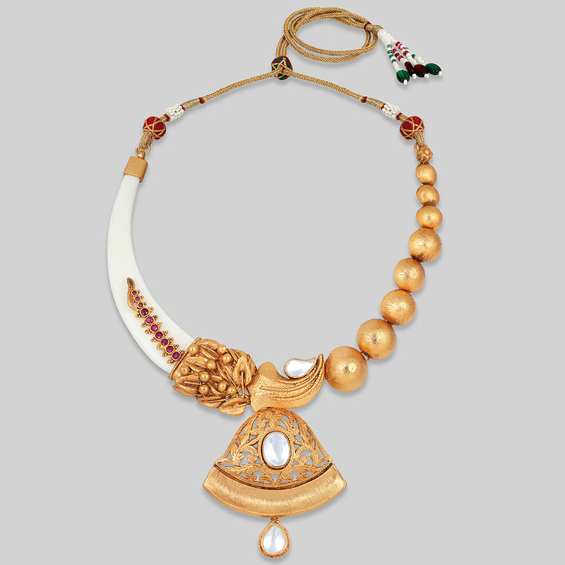 Asmitta Gold Plated Kundan Necklace Set