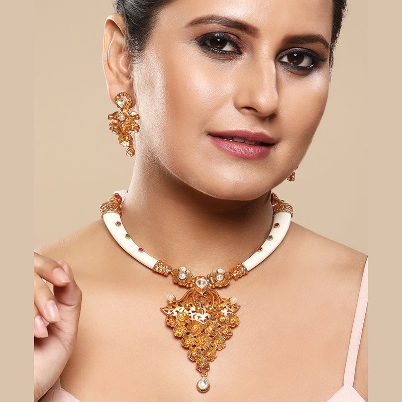 Asmitta Gold Plated Necklace Set