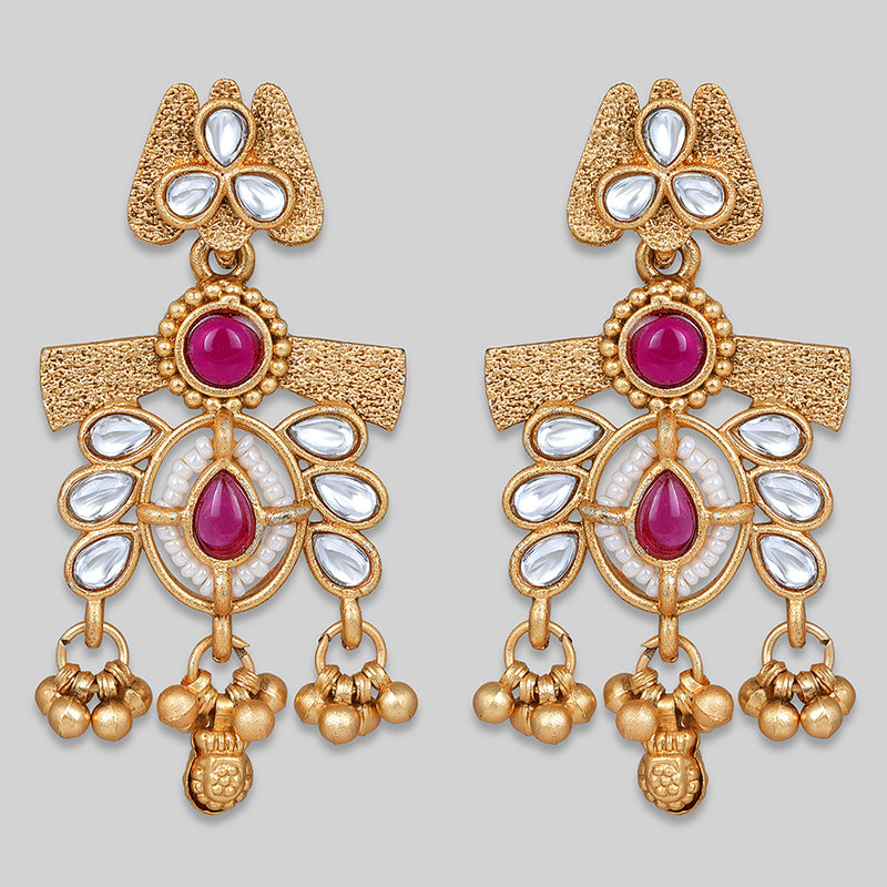 Asmitta Gold Plated  Kundan Necklace Set